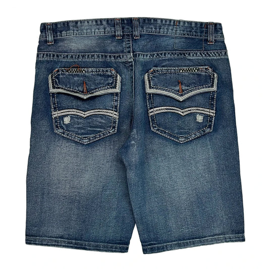 Unbranded Baggy Denim Shorts - 38W 11L Blue Cotton