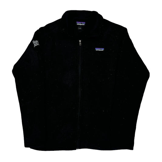 Sam Adams Logo On Sleeve Patagonia Fleece Jacket - Large Black Polyester