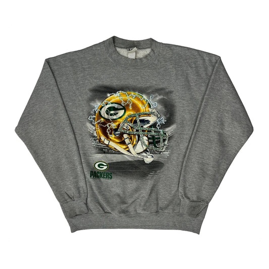 Green Bay Packers Lee Graphic Sweatshirt - XL Grey Cotton Blend