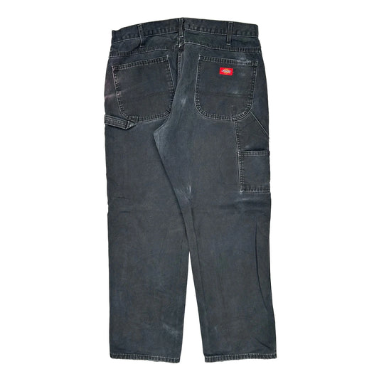 Dickies Carpenter Trousers - 36W 30L Black Cotton