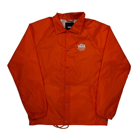 Vintage Vans Coach Windbreaker - Medium Orange Polyester