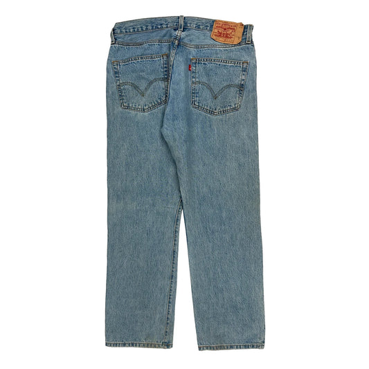501 Levis Jeans - 36W 30L Light Wash Cotton
