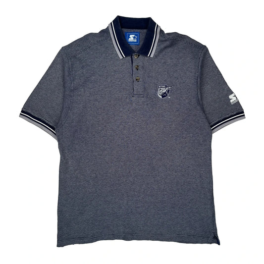 Vintage Rotary Lions Starter Polo Shirt - XL Grey Cotton Blend