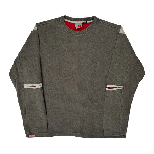 Quiksilver Jumper - Large Grey Cotton