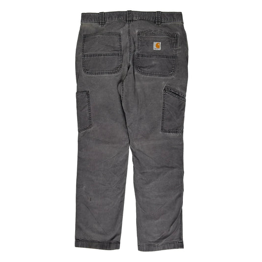 Relaxed Fit Carhartt Carpenter Trousers - 32W 29L Grey Cotton