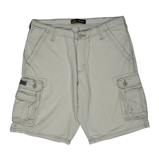 Lee Cargo Shorts - 36W 11L Beige Cotton