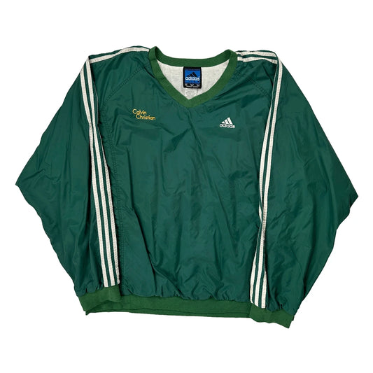 Vintage Adidas Windbreaker - 2XL Green Nylon