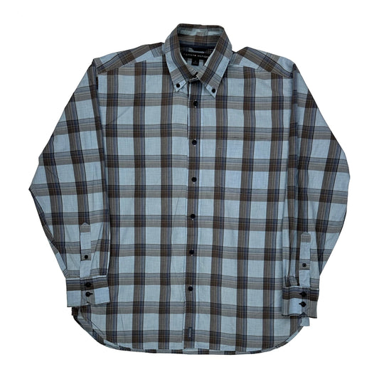 Tommy Hilfiger Checked Shirt - Medium Blue Cotton