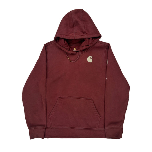 Carhartt Hoodie - 2XL Burgundy Cotton Blend