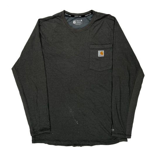 Vintage Force Carhartt Long Sleeve T-Shirt - Medium Grey Cotton