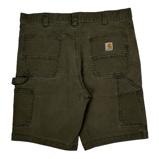 Carhartt Carpenter Shorts - 36W 9L Green Cotton
