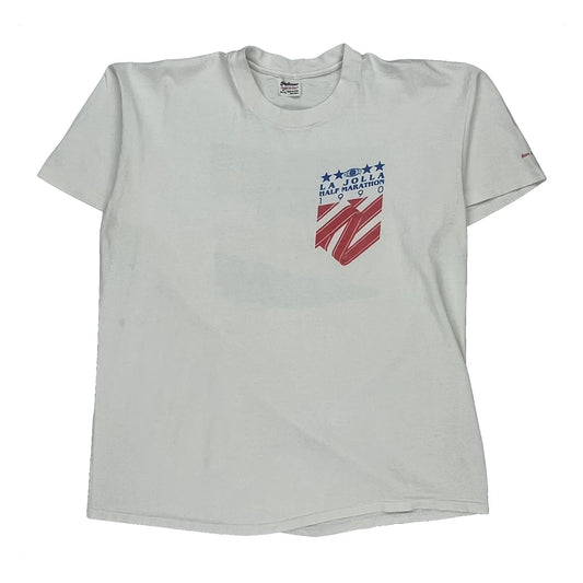 La Jolla Half Marathon Stedman Graphic T-Shirt - XL White Cotton