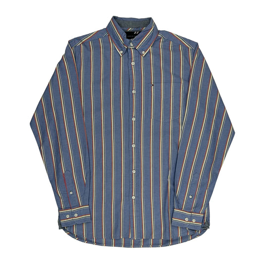 Tommy Hilfiger Striped Shirt - Small Blue Cotton