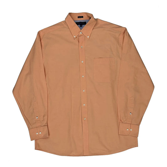 Tommy Hilfiger Shirt - Large Orange Cotton