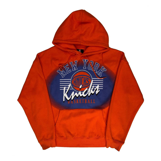 New York Knicks Nba Graphic Hoodie - XL Orange Cotton Blend