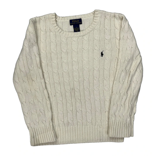 Age 6 Polo By Ralph Lauren Jumper - Small Cream Cotton