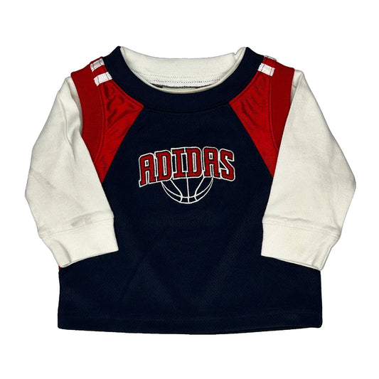 Vintage Age 3 Months Adidas Jersey - 2XS Navy Polyester