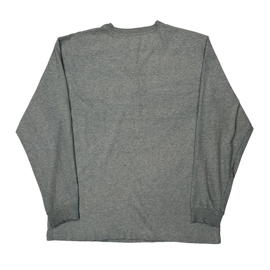 Carhartt Henley Long Sleeve T-Shirt - XL Grey Cotton