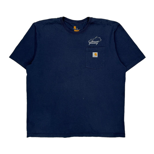 Carhartt T-Shirt - XL Navy Cotton