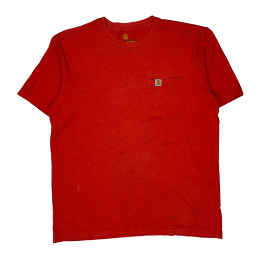 Carhartt T-Shirt - Large Red Cotton