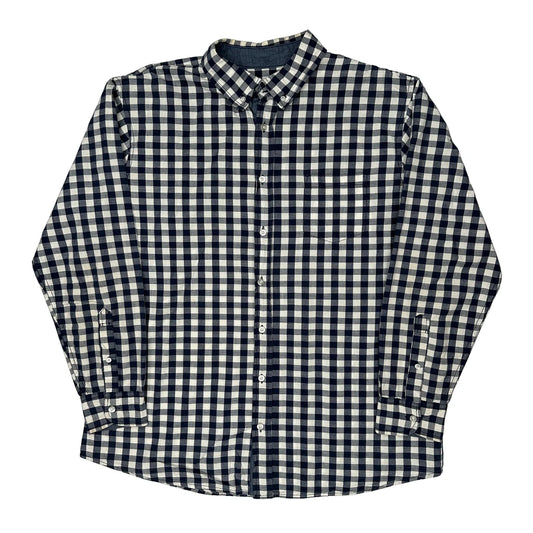 Lee Checked Patterned Shirt - XL Cream Cotton