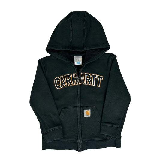 Age 5 Carhartt Spellout Hoodie - Small Black Cotton Blend