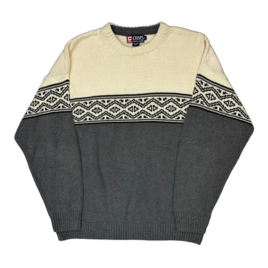 Chaps Ralph Lauren Jumper - Large Grey Cotton