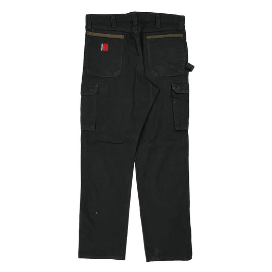 Wrangler Cargo Trousers - 34W 32L Black Cotton