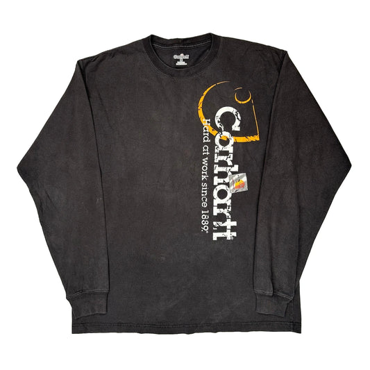 Carhartt Graphic Long Sleeve T-Shirt - Medium Black Cotton