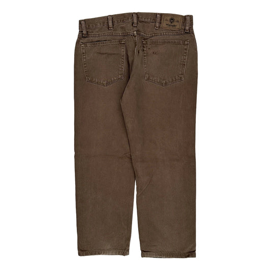 Wrangler Jeans - 34W 30L Brown Cotton
