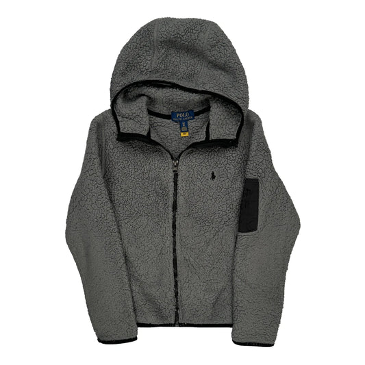 Polo By Ralph Lauren Fleece Jacket - Small Grey Polyester