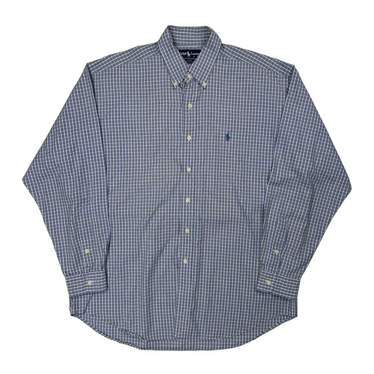 Blake Ralph Lauren Checked Shirt - Large Blue Cotton