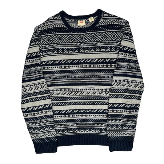 Vintage Levis Jumper - Large White Knitted