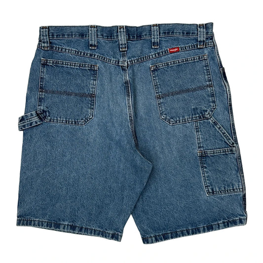 Wrangler Carpenter Shorts - 36W 9L Blue Cotton