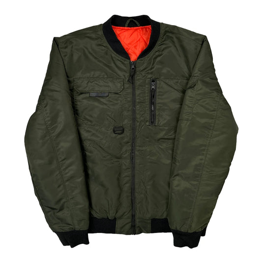 Primark Bomber Jacket - Medium Green Polyester