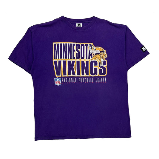 Vintage Made In USA Minnesota Vikings Starter Nfl T-Shirt - Large Purple Cotton