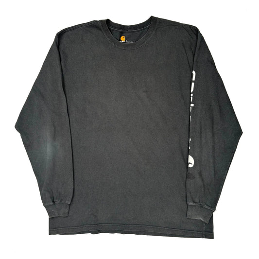 Carhartt Long Sleeve T-Shirt - Large Black Cotton