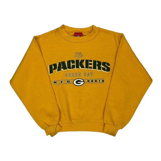 Green Bay Packers, Age 10-12 Nfl Football Sweatshirt - Medium Yellow Cotton Blend