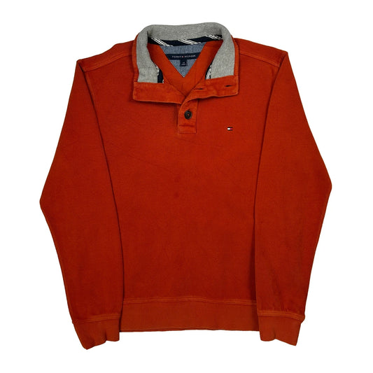Vintage Tommy Hilfiger Jumper - Large Orange Cotton
