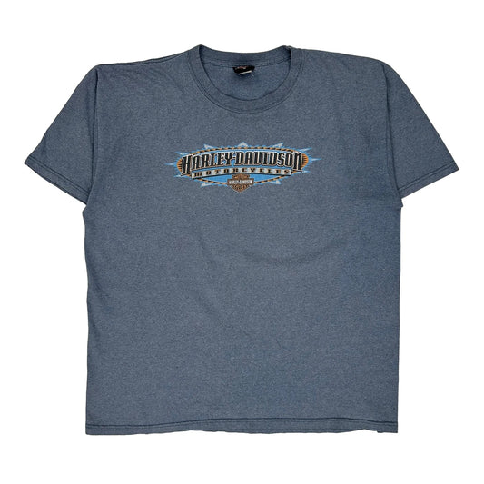 Georgia Harley Davidson Graphic T-Shirt - XL Blue Cotton