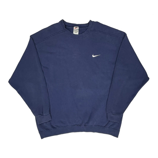 Vintage Nike Sweatshirt - XL Blue Cotton