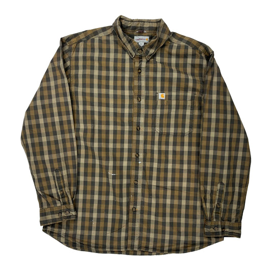 Carhartt Checked Shirt - XL Brown Cotton