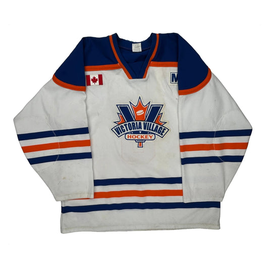 Victoria Village Hockey Athletic Knit Jersey - Large Blue Polyester