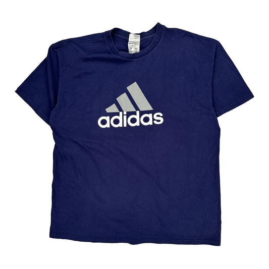 Vintage Adidas T-Shirt - XL Blue Cotton