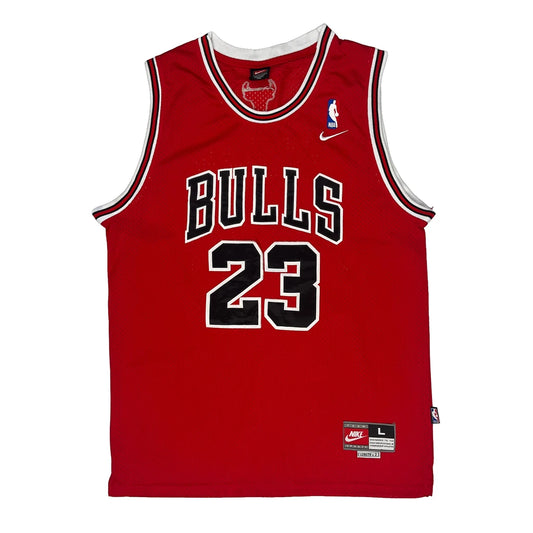 90S Chicago Bulls Nike Jordan Jersey - Large Red Polyester
