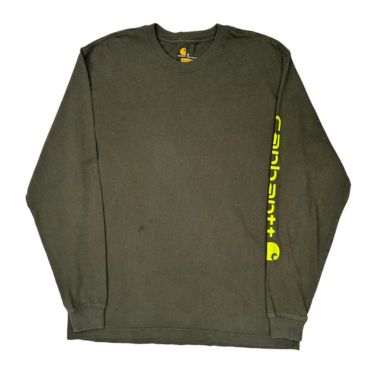 Carhartt Long Sleeve T-Shirt - Medium Green Cotton