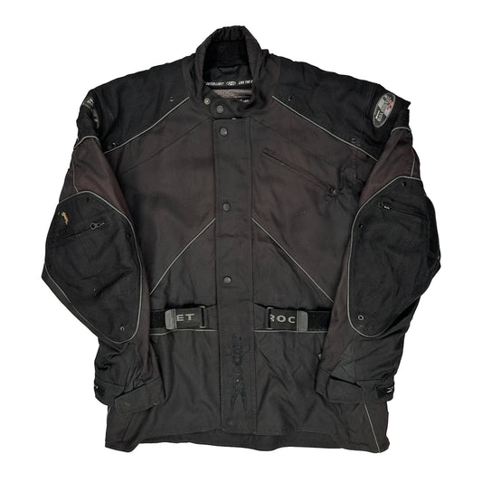 Vintage Joe Rocket Motorcycle Jacket - Large Black Polyester