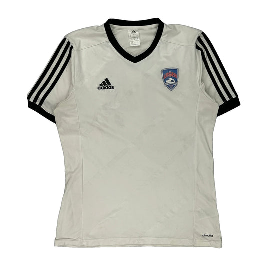 Lusa Adidas Football Shirt - Medium White Polyester