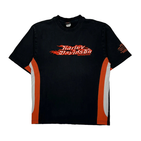 Harley Davidson Graphic T-Shirt - Large Black Cotton