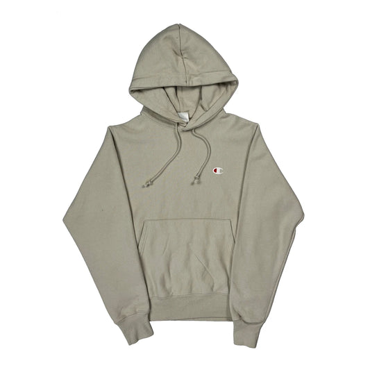Reverse Weave Champion Hoodie - Small Beige Cotton